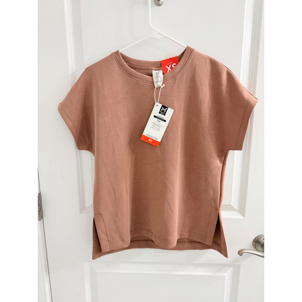 Members Mark Womens Sandwash Tee Mauve Pink Short Sleeve Crew Neck XS NWT